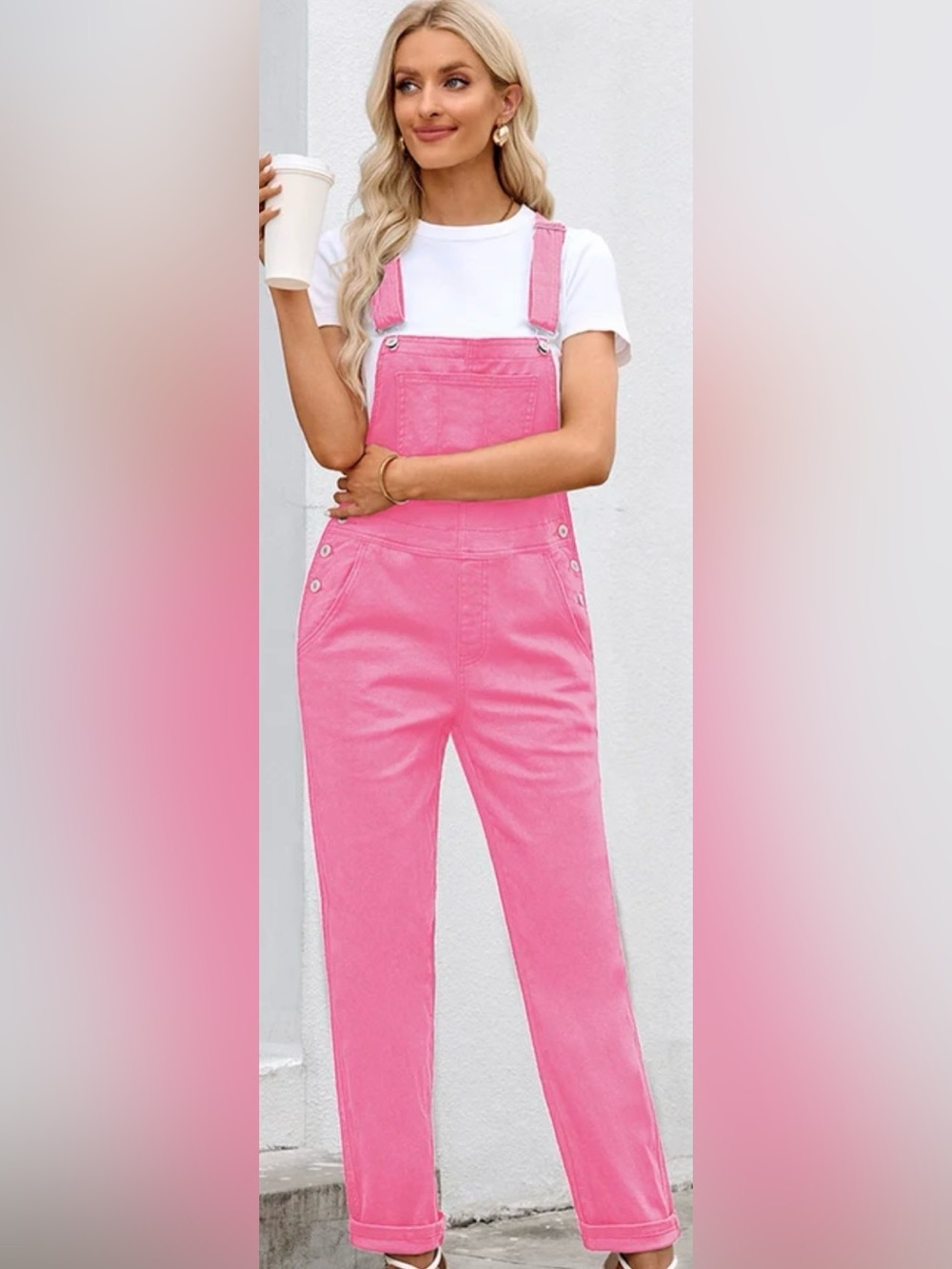 Pieces jumpsuit with suspenders